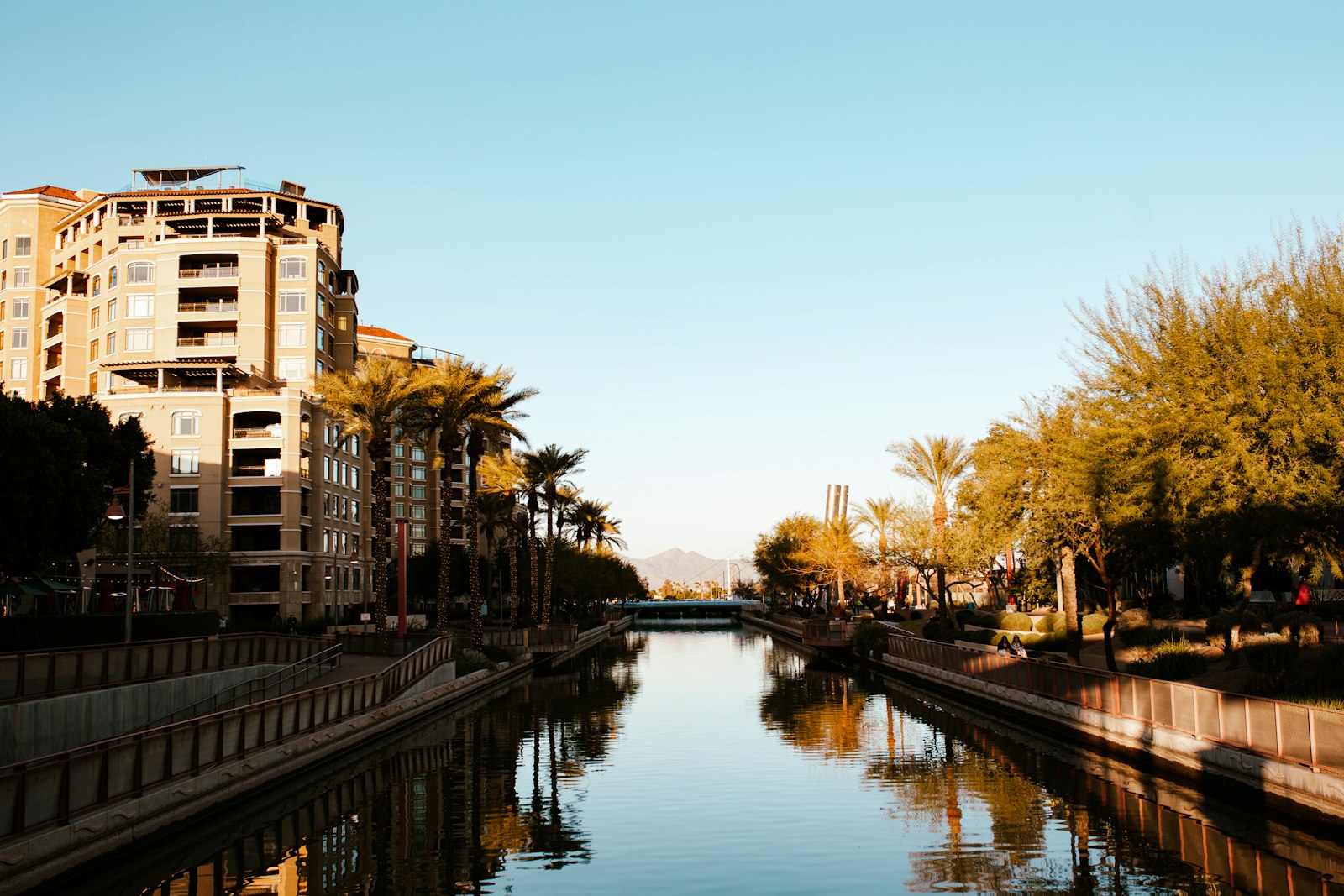 The Scottsdale waterfront in warm afternoon light